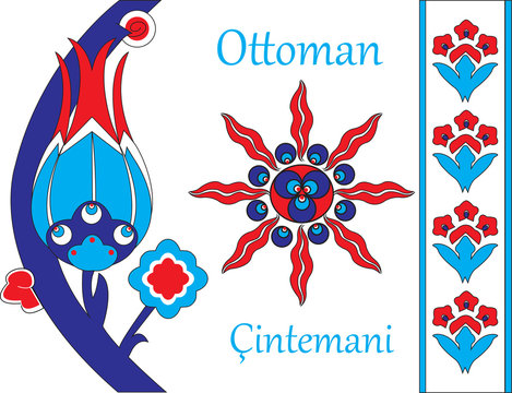 Osmanlı Motifleri Lale Çintemani