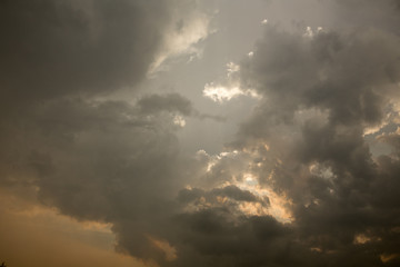 Naklejka na ściany i meble Dark storm clouds background
