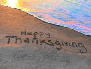 Giving thanks on the Beach