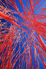 Abstract orange chaos in perspective