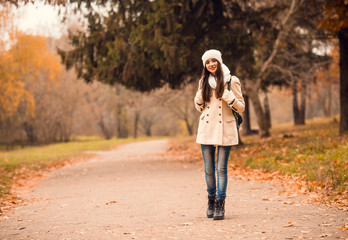 Walk in the autumn park