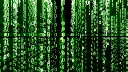 Матрица, вертикально падающий поток цифр