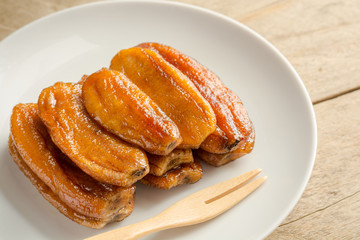 Honey Baked Bananas. Thai dessert.