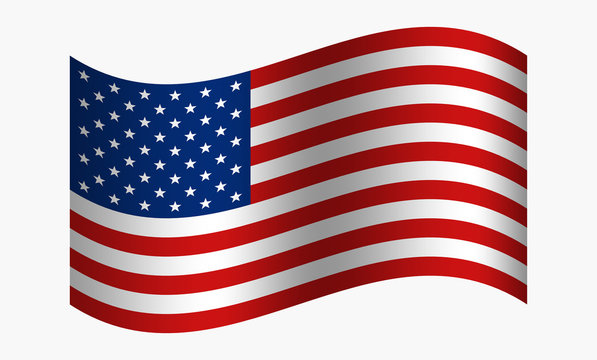 Illustration of the USA flag isolated