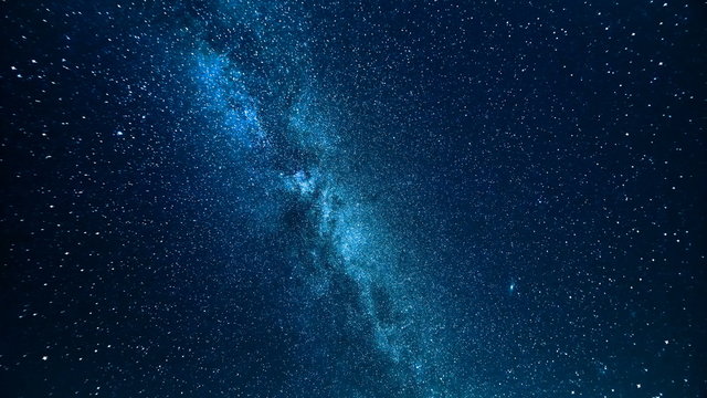 Milky way. Time lapse. 4K Resolution
