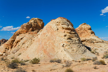 Yellow Rock Formations in Valley of Fire State Park, USA