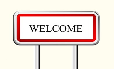 welcome sign, hello