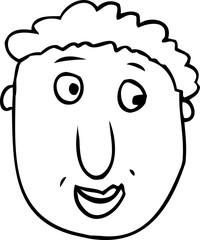 Outlined Arab Face