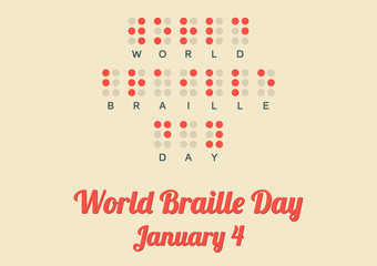 Poster for World Braille Day (January 4) - 95896250