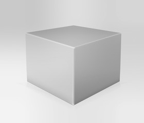 Illustration of paper box on white background