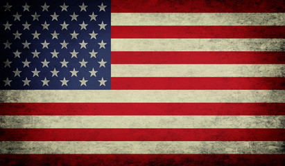 Naklejka premium Grunge USA Flag