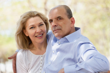 Fototapeta premium Portrait of mature family couple