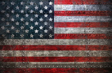 Naklejka premium USA flag textured United Stats of America