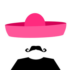 man wearing pink sombrero