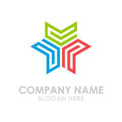  Arrow Box Initial E Triangle Logo 