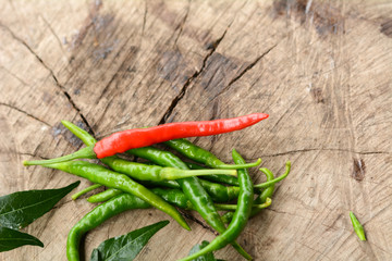 Pepper on the wooden floor