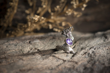 Local jewelry containing silver, gold and stone by handmade.