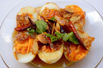 Egg with Tamarind sweet Sauce