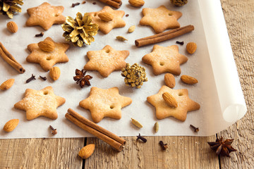 Christmas cookies and spices