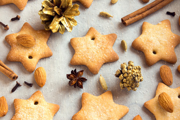Christmas cookies and spices
