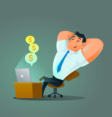 business man who use internet to make money