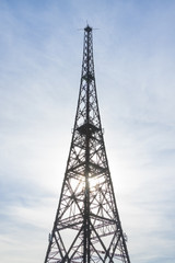 Poland, Upper Silesia, Gliwice, Radio Tower, Sun Shining Through