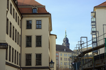 Fototapeta premium Skyline of buildings on Friesengasse Street in Dresden, Saxony,