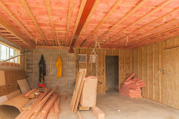 construction, insulation of the ceiling in the garage