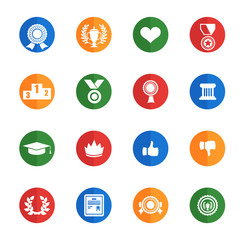 Trophy and prize symbol