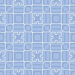 Vector Abstract Seamless Geometric Islamic Wallpaper. 