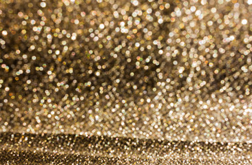 Beautiful romantic bright and glow bokeh abstract shining golden colour background