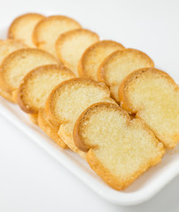 closeup garlic bread