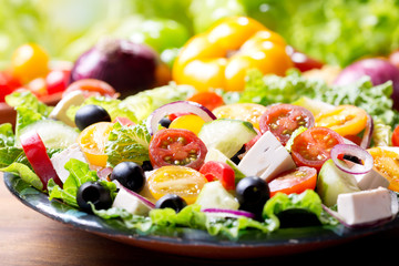 plate of greek salad