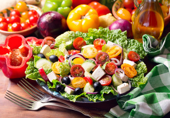 plate of greek salad