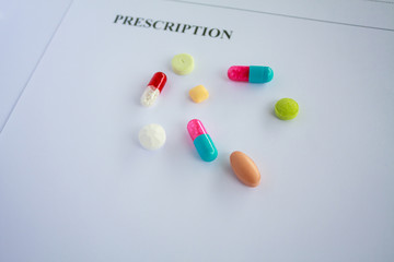 Pills on a Prescription Form