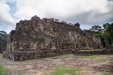 Reclining Buddha face in Baphuon temple, Angkor Thom  city