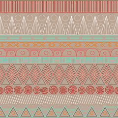 Ethnic geometric seamless pattern Tribal vector background.