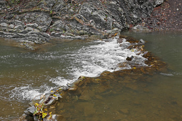 Landscape with river and stones