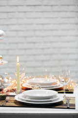 Beautiful Christmas table setting