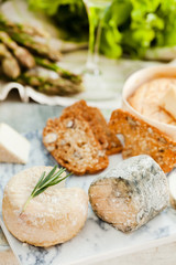 Assorted Cheese Plate with vegetables