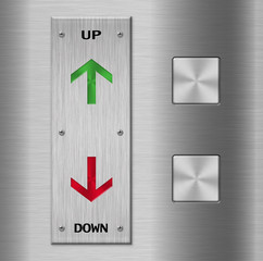 Up and Down metallic button