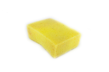 Sponge scouring pads on an isolated white background
