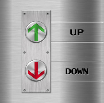 Up and Down metallic button