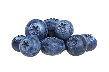Blueberries isolated on white background