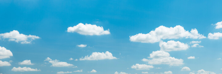 Bright sky and white cloud panorama