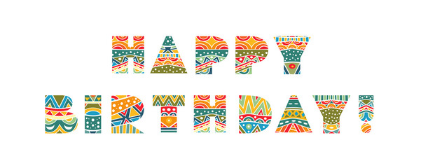 Happy Birthday Ornate Lettering