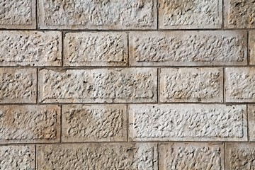 Wall of white stones