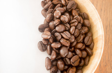 Roasted coffee bean in bowl
