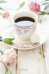 Black tea with coconut sweet