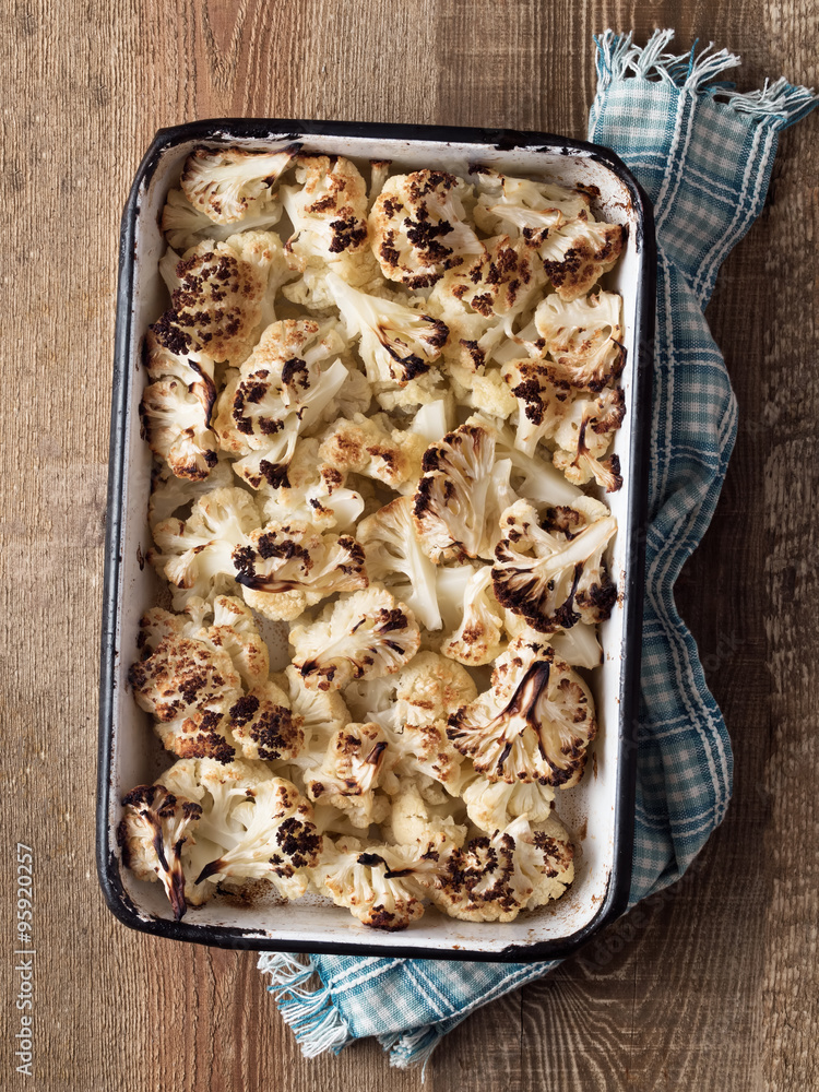 Wall mural rustic baked cauliflower